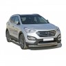 Защита переднего бампера «Труба двойная» (d63,5) для Hyundai Santa Fe (2012-2016)(Окрашенное) купить недорого с доставкой в Кириши
