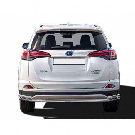 Защита заднего бампера «Труба с уголками» (d51/40) для Toyota RAV4 рестайлинг, (2015-н.в.)(Окрашенное) купить недорого с доставкой в Кириши