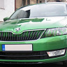 Спойлер переднего бампера (текстурный пластик) для Skoda Rapid (2012-н.в.) купить недорого с доставкой в Кириши