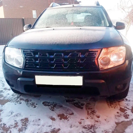 Решетка радиатора "Кибер стиль" (под покраску, чернуха) для Renault Duster (2010-2020) купить недорого с доставкой в Кириши