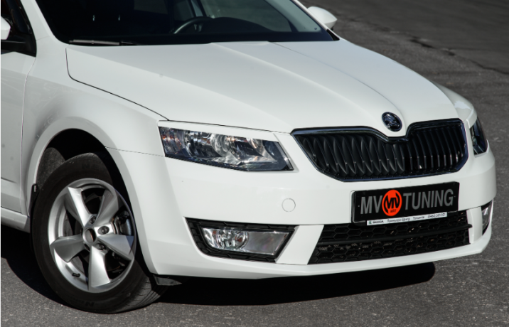 Вставки переднего бампера в стиле "RS" для Skoda Octavia III A7 (2013-2016) купить недорого с доставкой в Кириши