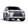 Защита переднего бампера двойная с пластинами d63/63мм (НПС) LEXUS 450D (2015-н.в.) купить недорого с доставкой в Кириши
