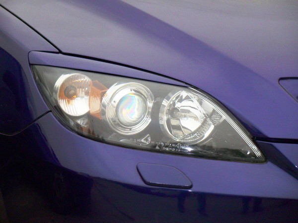 Накладки на фары (реснички) короткие var №1 для Mazda 3 Hatchback (2004-2009) купить недорого с доставкой в Кириши